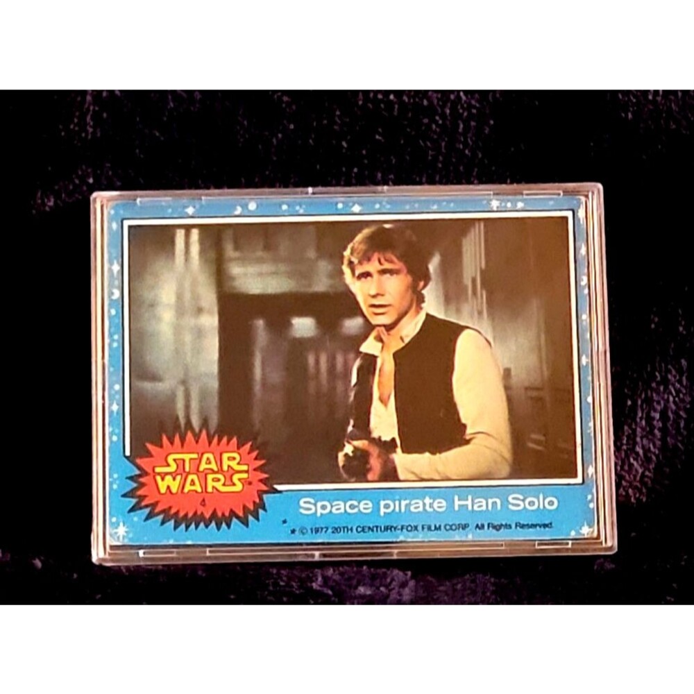 1977 Topps Star Wars #4 Space Pirate Han Solo Card Near Mint Vintage Blue Border